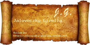 Jaloveczky Gizella névjegykártya